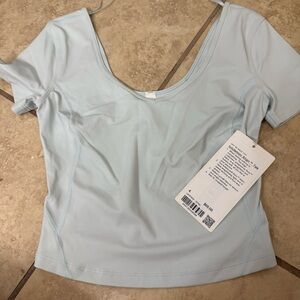 All aligned tee size 4 NWT light blue